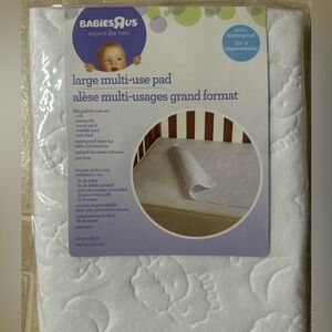 BabiesRUs White Quilted Large Multi-Use Mattress Pad